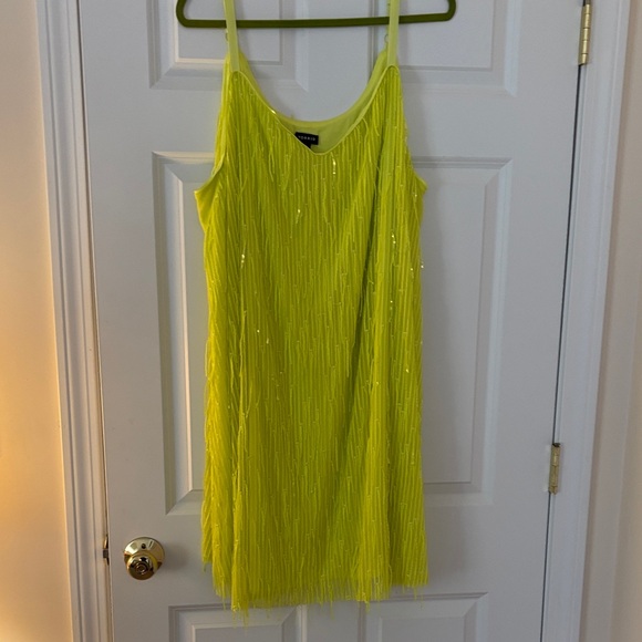 torrid Dresses & Skirts - Torrid Vibrant Yellow Mini Dress with Fringe
